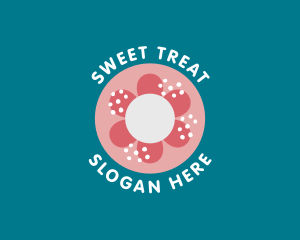 Doughnut - Sweet Floral Doughnut logo design