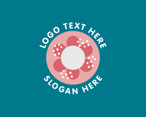 Sweet Floral Doughnut Logo