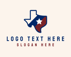 Texan - Texas Star Map logo design