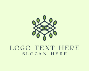 Farmer - Eye Herbal Leaves logo design