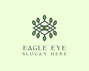 Eye Herbal Leaves logo design