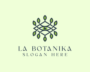 Farming - Eye Herbal Leaves logo design