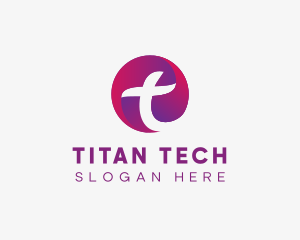 Digital Technology Letter T logo design