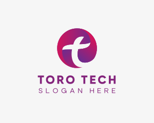 Digital Technology Letter T logo design