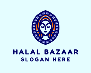 Hijab Lady Maiden logo design