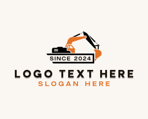 Contractor - Excavator Construction Machinery logo design