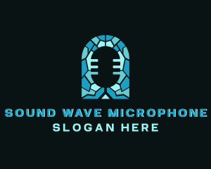 Microphone - Microphone Talk Mosaic logo design