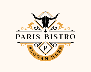 Bull Hors Restaurant logo design