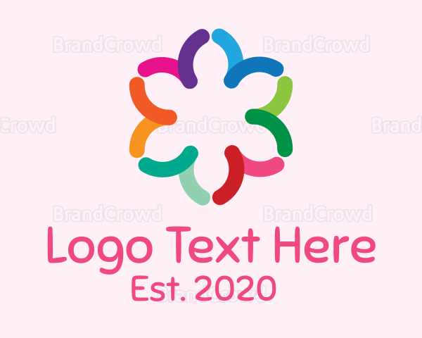 Colorful Flower Company Logo