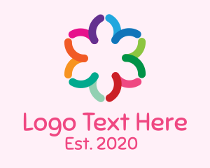 Stroke - Colorful Flower Company logo design