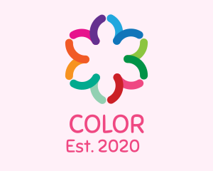 Colorful Flower Company logo design
