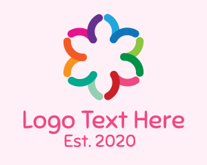 Rainbow - Colorful Flower Company logo design