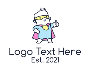 Kid - Pastel Baby Superhero logo design
