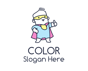 Pastel Baby Superhero Logo