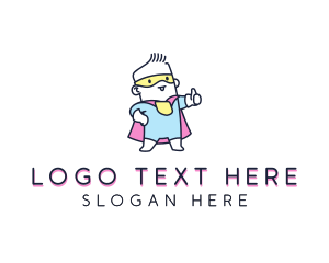 Superhero - Pastel Baby Superhero logo design