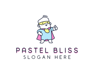 Pastel Baby Superhero logo design