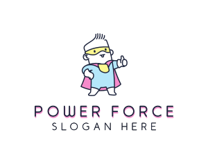 Superhero - Pastel Baby Superhero logo design