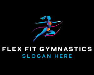 Gymnastics - Gymnast Yoga Dancer logo design