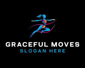 Gymnast Yoga Dancer logo design