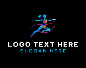 Athlete - Gymnast Yoga Dancer logo design