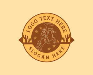 Desert - Western Rodeo Cowboy logo design