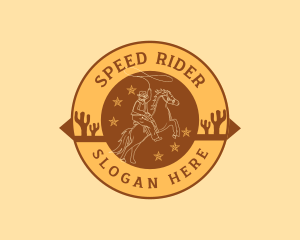 Western Rodeo Cowboy Logo