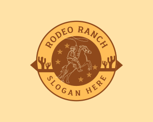 Western Rodeo Cowboy logo design