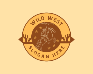 Western - Western Rodeo Cowboy logo design