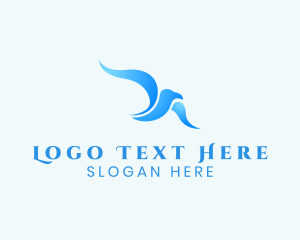 Animal Shelter - Flying Bird Dove logo design