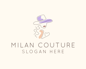 Beauty Woman Hat logo design