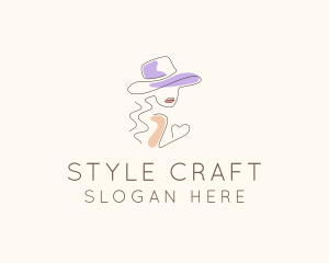 Trend - Beauty Couture Woman Hat logo design