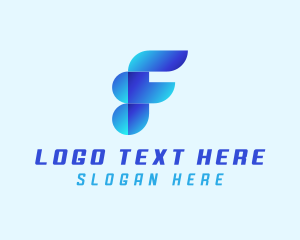 Letter F - Wings Fast Logistics logo design