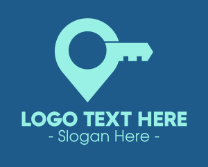 Locator - Key Location Pin logo design