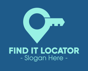 Key Location Pin logo design