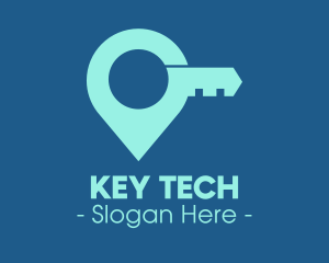 Key Location Pin logo design