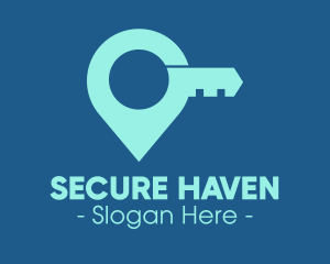 Privacy - Key Location Pin logo design