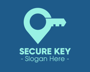 Password - Key Location Pin logo design