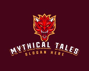 Mythical Dragon Monster logo design