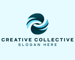 Creative Media Ocean Waves logo design