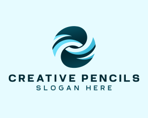 Creative Media Ocean Waves logo design