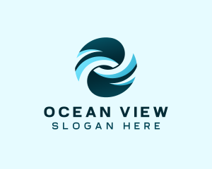 Creative Media Ocean Waves logo design