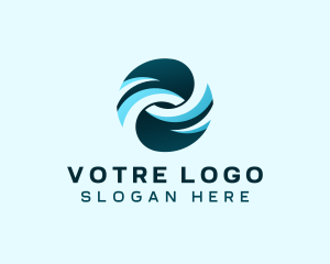 Laboratroy - Creative Media Ocean Waves logo design