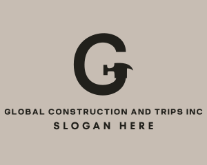 Hammer Construction Letter G logo design