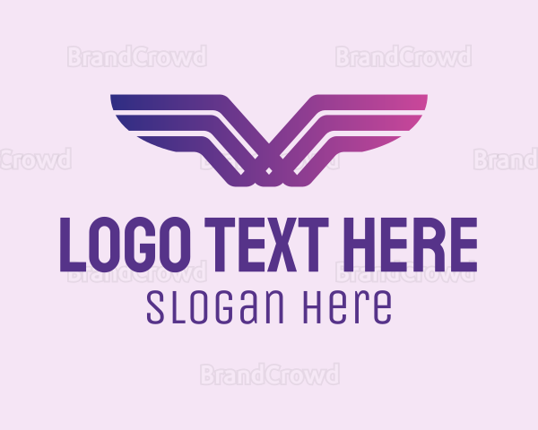 Minimalist Gradient Wing Logo