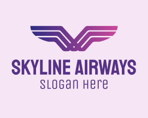 Airway - Minimalist Gradient Wing logo design