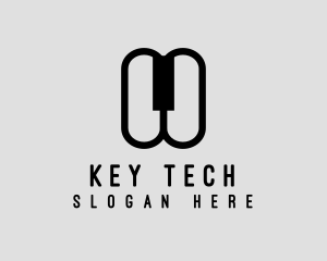 Piano Keys Musician logo design
