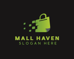 Digital Market Shopping Bag logo design