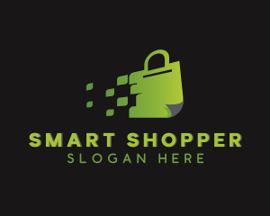 Digital Market Shopping Bag logo design