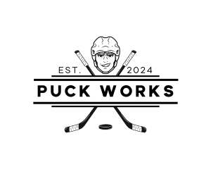 Puck - Hockey Sports Banner logo design