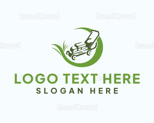 Lawn Mower Landscaping Logo